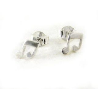 Sterling Silver Music Notes Post Earrings Clothing