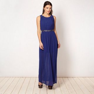 Red Herring Royal blue embellished waist maxi dress
