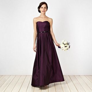 Debut Dark purple taffeta bandeau ball gown