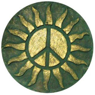 Very Cool Stuff RPS23 Resin Sun with Peace Sign Wall Decor, 23 Inch (Discontinued by Manufacturer)  Outdoor Statues  Patio, Lawn & Garden
