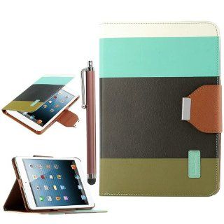Westlinke Smart Cover Blue+black+brownl Pu Leather Wallet Type Magnet Design Flip Cute Case for with Apple Ipad Mini 7.9 Inch (With Auto Wake/sleep Smart Cover Function)+ Westlinke Logo Stylus Computers & Accessories