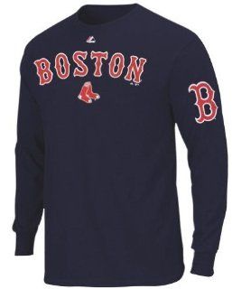 Boston Red Sox Majestic "Delight in the Game" Long Sleeve T Shirt   Navy  Sports Related Merchandise  Sports & Outdoors