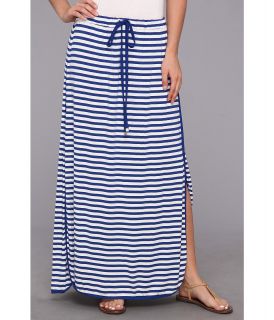 TWO by Vince Camuto Theatre Stripe Drawstring Maxi Skirt Womens Skirt (Blue)