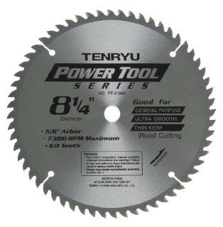 Tenryu PT 21060 8" Carbide Tipped Saw Blade ( 60 Tooth ATAF Grind   5/8"Ko Arbor   0.079 Kerf)   Circular Saw Blades  