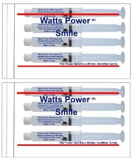 Watts Power Pro Dual Action 35% Teeth Whitening Gels   Same Results As 44% but Safer & Without the Sting  Dual Action for Surface and Deep Stains   8 Large 10ml Syringes   Made in the USA Health & Personal Care