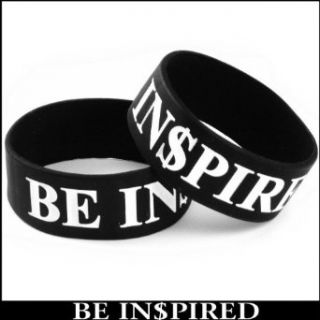 Be Inspired Designer Rubber Saying Bracelet (Black) #6 Clothing