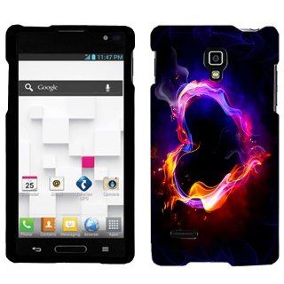 LG Optimus L9 Cool Flame Heart Art Cover Cell Phones & Accessories