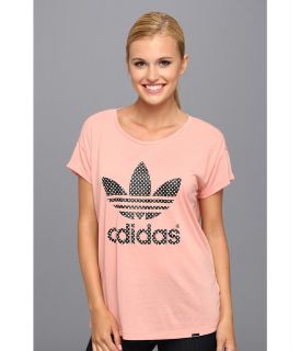 adidas Originals Premium Basics Logo Tee Womens T Shirt (Coral)