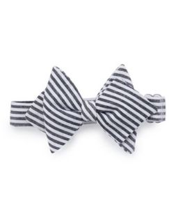 Striped Baby Bow Tie, Black   Black stripes