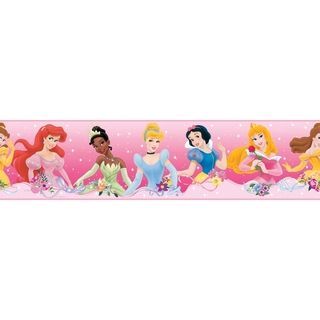 Disney Princess Dream From The Heart Pink Peel   Stick Border Wall Decal