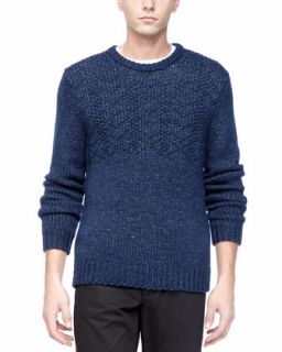 Mens Novelt Sweater with Knit Pattern, Eclipse   Theory   Eclipse (XX LARGE)