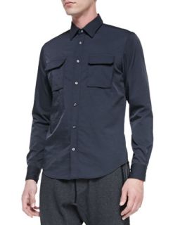 Mens Tech Two Pocket Shirt, Blue/Gray   Vince   Blue/Grey (MEDIUM)
