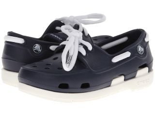 Crocs Kids Beach Line Boat Shoe Girls Shoes (Blue)