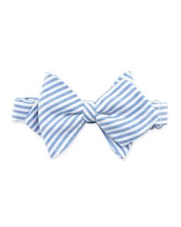 Striped Baby Bow Tie, Blue   Blue