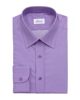 Mens Woven Dress Shirt, Purple   Brioni   Purple (43/17L)