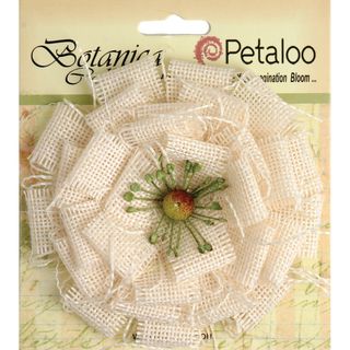 Textured Elements Burpap Blossom Large 4in ivory