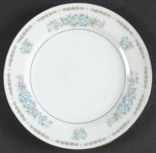 Fashion Manor Jacqueline Bread & Butter Plate, Fine China Dinnerware   Light Blu