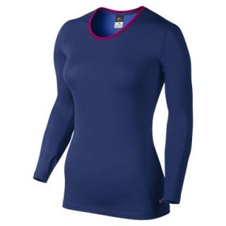 Nike Pro Hypercool Fitted Long Sleeve Womens Top   Deep Royal Blue