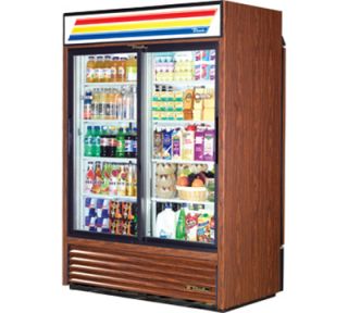 True 55 Rear Load Refrigerated Merchandiser   4 Door, 8 Shelf, LED, White