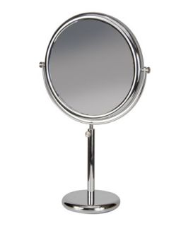 Vanity Stand Chrome Double Side Mirror   Frasco Mirrors   Tan