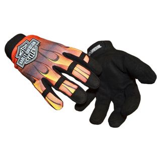Harley Davidson Flames Mechanic Gloves
