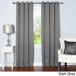 None Grommet Top Thermal Insulated 84 inch Blackout Curtain Panel Pair Grey Size 52 x 84