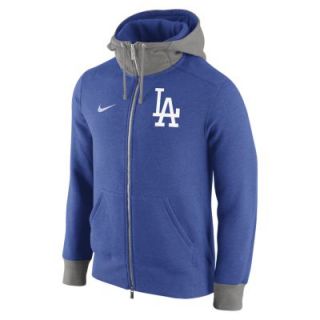 Nike Logo Blended Full Zip 1.4 (MLB Dodgers) Mens Hoodie   BLUE