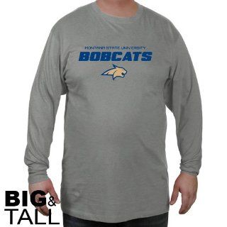 NCAA Montana State Bobcats On Point Big and Tall Long Sleeve T Shirt   Ash (5XLT)  Sports Fan T Shirts  Sports & Outdoors
