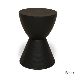 The Hourglass Modern Black Accent Stool