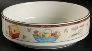 Mikasa Country Garden 8 Round Vegetable Bowl, Fine China Dinnerware   Stoneware