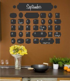 Vintage Chalkboard Calendar wall saying vinyl lettering home decor decal stickers quotes  