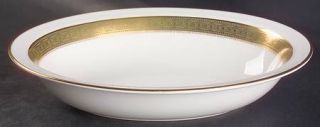 Royal Doulton Belvedere 10 Oval Vegetable Bowl, Fine China Dinnerware   Gold De