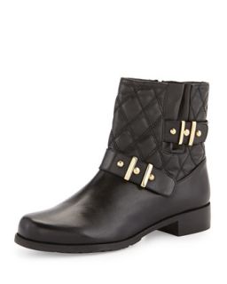  Quilted Ankle Boot, Black   Stuart Weitzman   Black (41.0B/11.0B)