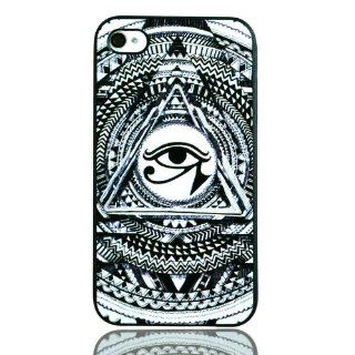 iPhone4/4S Illuminati All Seeing Eyes Hard Shell Cover Case Skin For Protection Cell Phones & Accessories