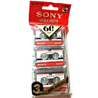 Sony 3MC 60B Microcassette   3 Pack (Discontinued by Manufacturer) Electronics