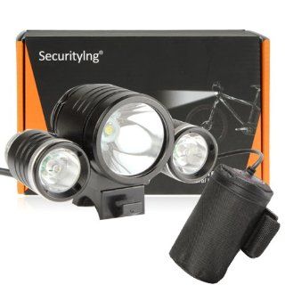 SecurityIng Super Bright 3800Lm 3X CREE XM L T6 LED Bicycle Flashlight / Headlamp  Bike Headlights  Sports & Outdoors
