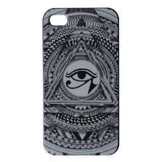 Meaci Iphone 4 4s Pyramid Sun god Totem Eye of Providence All seeing Eye Freemason Pattern Touch Sense Pattern Series Fast Colours Protective Pc Hard Case 1x Free Anti dust Plug Stopper random Color (I) Cell Phones & Accessories