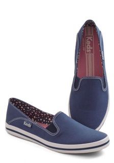 Down for a Day Trip Flat in Navy  Mod Retro Vintage Flats