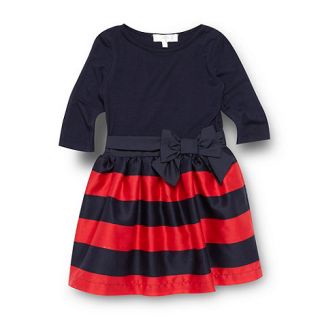 J by Jasper Conran Girls Navy Mockable Stripe Dress
