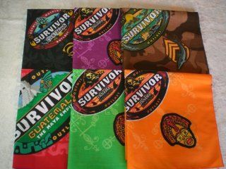 Set of 6 Survivor Bandanas   As Seen on CBS Survivor Show 