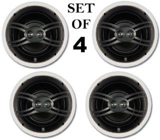 Yamaha In Ceiling 3 Way 100 watts Natural Sound Custom Easy to install Speakers (Set of 4) with Dual Tweeters & 6 1/2" Woofer for 1 Large Room or Several Smaller Rooms Electronics