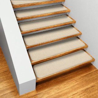 Set of 15 Skid resistant Carpet Stair Treads   Ivory Cream   8 In. X 30 In.   Several Other Sizes to Choose From   Area Rugs