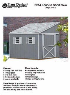 Do it yourself a storage shed plans, Lean To Style Shed Plans, 6' x 14' Plans Design E0614   Woodworking Project Plans  