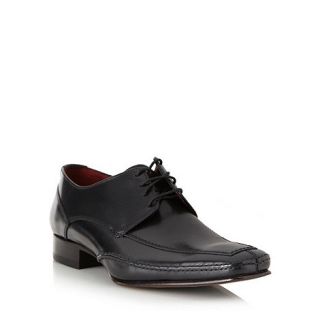 Loake Black leather lace up apron toe shoes