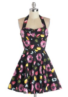 Traveling Cupcake Truck Dress in Floral Fruit  Mod Retro Vintage Dresses