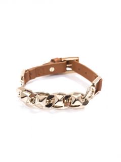 Studded chain and leather bracelet  Valentino  IO