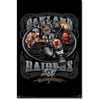 Oakland Raiders (Mascot, Grinding It Out Since 1960) Sports Poster Print   Sports Fan Prints And Posters