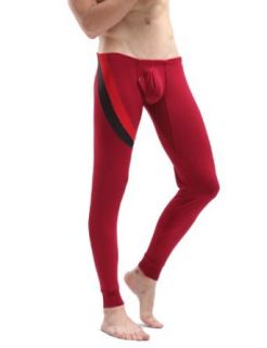 Mens Long John Thermal Underwear Pants Red 6027 (L) at  Mens Clothing store