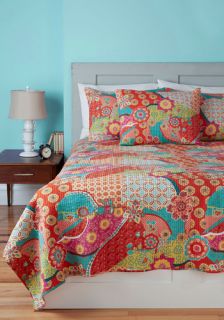 Pattern In for the Night Quilt Set in Twin  Mod Retro Vintage Decor Accessories