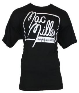 Mac Miller Mens T Shirt   "High Life Since 1992" Script Word Image Image on Black (XX Large) Clothing